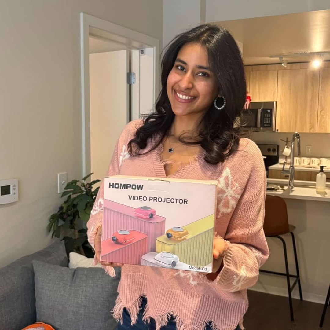 Day 5 of 12 Days of Giveaways: today is a MINI PROJECTOR \ud83c\udfa5\u2728\n\nMovie night just got so much cuter. Win your own mini projector and turn your apartment into the coziest home theater ever \ud83c\udf7f\u2728\n\nTo enter:\n\u2b50\ufe0f follow @herepitt \n\u2b50\ufe0f like this post\n\u2b50\ufe0f comment your all-time favorite movie\n\nWinner announced tomorrow on our story! \ud83c\udfac\ud83d\udc9b