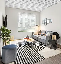 For game days and movie nights, TVs included in all apartments