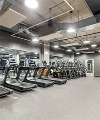 24-hour Fitness Center with high-end equipment