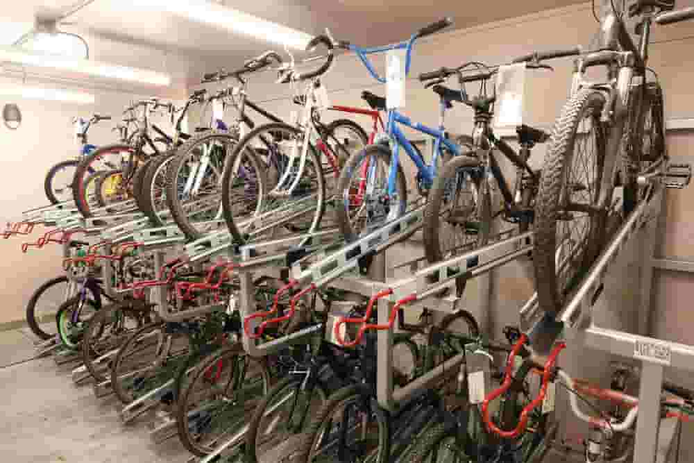 Secure bike storage close to the UOP campus