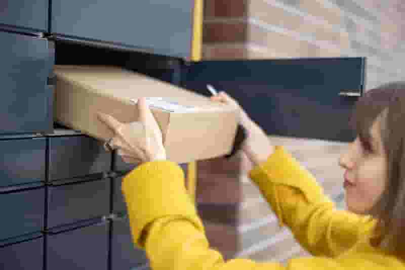 Secure mail and package room